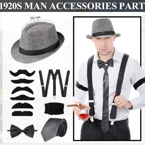 1920s Couple Cosplay Costume Roaring Retro Costume Accessories Set Fringed Dress Outfit Woman and Man Cosplay in Saudi Arabia