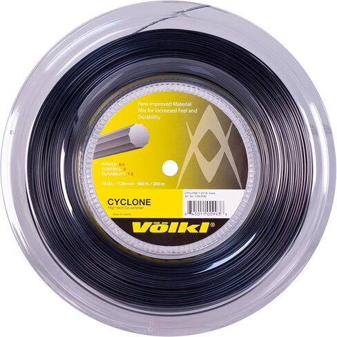 Volkl Cyclone | Tennis Racquet String | Spin & Control | Ten-Sided co-Polymer (Orange, 18, Reel) in Kuwait