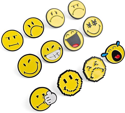 دبوس وجه مبتسم، مرخص رسميًا من SmileyWorld لحقائب الظهر وأزرار ودبابيس نسائية مبتكرة in Saudi Arabia