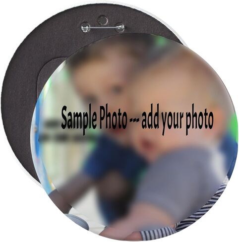 Custom Photo Pinback Button, 6 Inch, Colossal Size with Easel - Personalized Badge & Display Stand in Saudi Arabia