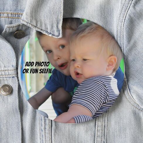 Custom Photo Pinback Button, 6 Inch, Colossal Size with Easel - Personalized Badge & Display Stand in Saudi Arabia
