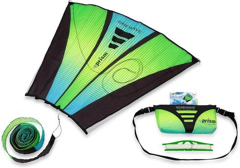 Prism Kite Technology Sinewave Plasma Mesmerizing Parafoil Kite Ready to Fly with 200 Foot Line and Removable 20 Foot Matching Tail in Kuwait