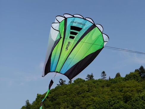 Prism Kite Technology Sinewave Plasma Mesmerizing Parafoil Kite Ready to Fly with 200 Foot Line and Removable 20 Foot Matching Tail in Kuwait
