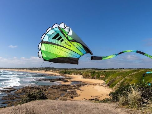 Prism Kite Technology Sinewave Plasma Mesmerizing Parafoil Kite Ready to Fly with 200 Foot Line and Removable 20 Foot Matching Tail in Kuwait