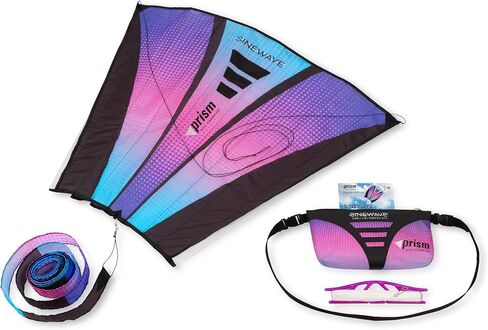 Prism Kite Technology Sinewave Plasma Mesmerizing Parafoil Kite Ready to Fly with 200 Foot Line and Removable 20 Foot Matching Tail in Kuwait