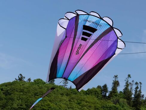 Prism Kite Technology Sinewave Plasma Mesmerizing Parafoil Kite Ready to Fly with 200 Foot Line and Removable 20 Foot Matching Tail in Kuwait