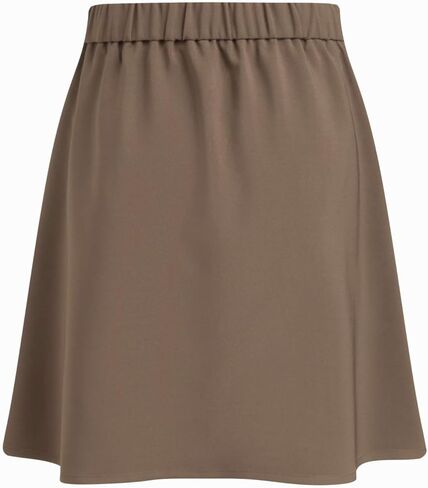 تنانير CIDER بطول الركبة للنساء بأزرار أمامية على شكل حرف a مرنة بخصر متوسط ​​سادة تنورة ميدي أساسية غير رسمية خريف عصرية in Kuwait