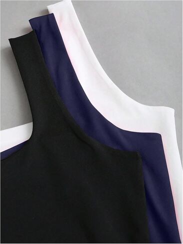 SOLY HUX Women's 3 Piece Square Neck Tank Top Summer Ruched Sleeveless Dressy Casual Tops in Saudi Arabia