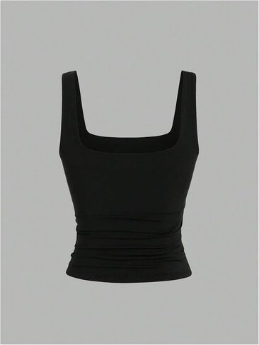 SOLY HUX Women's 3 Piece Square Neck Tank Top Summer Ruched Sleeveless Dressy Casual Tops in Saudi Arabia