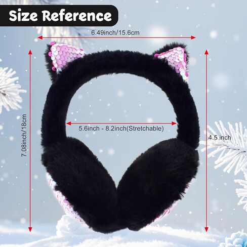 مجموعة قفازات الأذن الشتوية للأطفال مع ترتر قابل للتعديل، لامعة ورقيقة، غطاء للأذنين الدافئ للأطفال في الهواء الطلق الطقس البارد in Kuwait