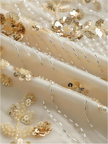 SweatyRocks Women's Sequin Tops Mesh Floral Embroidery Y2K Halter Top in Kuwait