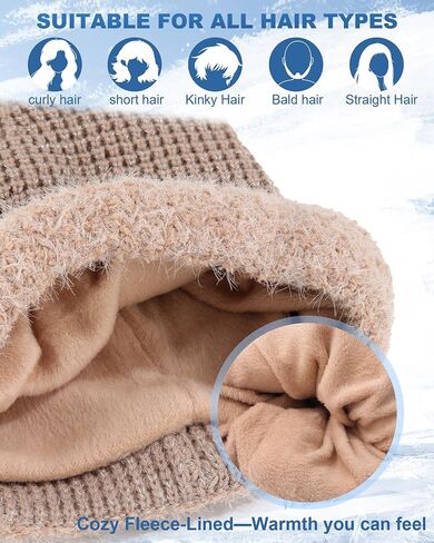 AWAYTR Cat Ear Beanie for Women - Sparkly Winter Beanie with Ears Warm Knit Hats with Silver Thread Cute Womens Winter Hat in Saudi Arabia