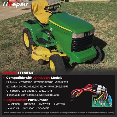 Ignition Switch Module with Keys fits for John Deere LX255 LX266 LX277 LX279 LX280 LX288 LX289 GT225 GT235 GT235E GT245 GX255 GX325 GX335 GX355 GX345 .etc LX GT GX Series Replaces AM132500 in Kuwait