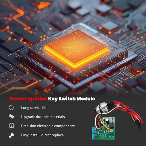 Ignition Switch Module with Keys fits for John Deere LX255 LX266 LX277 LX279 LX280 LX288 LX289 GT225 GT235 GT235E GT245 GX255 GX325 GX335 GX355 GX345 .etc LX GT GX Series Replaces AM132500 in Kuwait