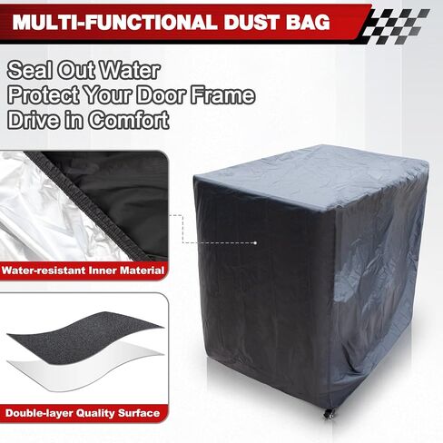 Door Hanger Storage Rack Removable Door Hanger for Jeep Wrangler with Dust Bag Sliding Bracket Door Cart Holder Compatible with Jeep Wrangler TJ YJ JK JL and Gladiator JT 1987-2025 in Saudi Arabia
