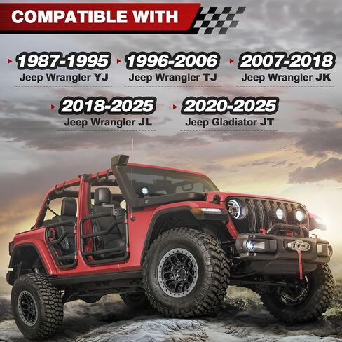 Door Hanger Storage Rack Removable Door Hanger for Jeep Wrangler with Dust Bag Sliding Bracket Door Cart Holder Compatible with Jeep Wrangler TJ YJ JK JL and Gladiator JT 1987-2025 in Saudi Arabia