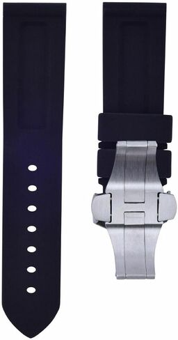 حزام ساعة غواص مطاطي 22 مم - 24 مم من Ewatchparts متوافق مع Panerai GMT Marina Luminor Radiomir in Saudi Arabia