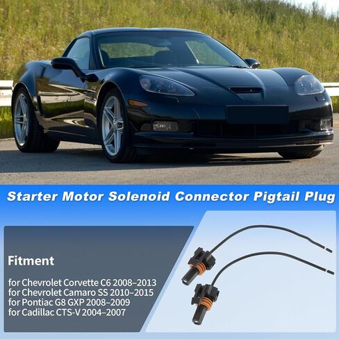 2 PCS LS Gen 4 Starter Motor Solenoid Connector Pigtail Plug LS3 Starter Solenoid Connector for Chevrolet Corvette C6 2008-2013 for Chevrolet Camaro SS No.12065172/WPSTR40 in Saudi Arabia