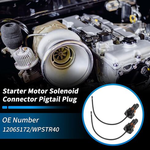 2 PCS LS Gen 4 Starter Motor Solenoid Connector Pigtail Plug LS3 Starter Solenoid Connector for Chevrolet Corvette C6 2008-2013 for Chevrolet Camaro SS No.12065172/WPSTR40 in Saudi Arabia