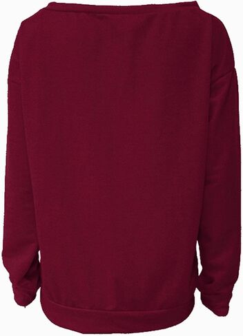 OMZIN Womens Halloween Off Shoulder Sweatshirt Casual Long Sleeve Loose Slouchy Shirt Pullover in Saudi Arabia