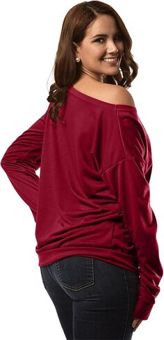 OMZIN Womens Halloween Off Shoulder Sweatshirt Casual Long Sleeve Loose Slouchy Shirt Pullover in Saudi Arabia