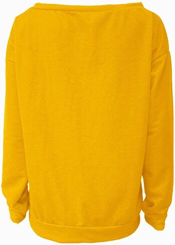 OMZIN Womens Halloween Off Shoulder Sweatshirt Casual Long Sleeve Loose Slouchy Shirt Pullover in Saudi Arabia