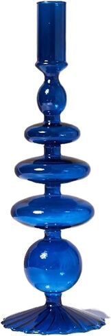Christmas Candle Holder Taper Candle Holders Candlesticks Holders Retro Glass Classic Craft Candlesticks Holders for Wedding Decorations Glass Candle Holder (Color : Orange) in Saudi Arabia