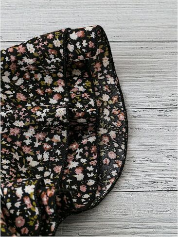 قمصان SHENHE النسائية Ditsy Floral Boho Tops كشكش وأكمام قصيرة ورقبة وهمية بلوزة صيفية غير رسمية in Kuwait