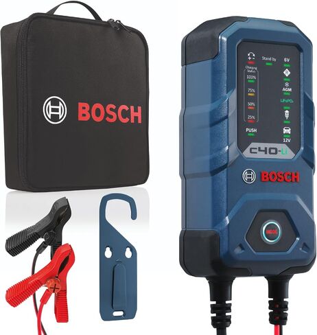 Bosch C80-Li: 15A 6V/12V Next-Gen Battery Charger – Unique 20A Fast-Mode & Smart Maintenance, Trickle Functionality & Advanced Safety Features – for Lead-Acid & Lithium Batteries, AGM, EFB, Gel & SLI in Saudi Arabia