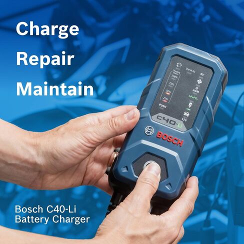 Bosch C80-Li: 15A 6V/12V Next-Gen Battery Charger – Unique 20A Fast-Mode & Smart Maintenance, Trickle Functionality & Advanced Safety Features – for Lead-Acid & Lithium Batteries, AGM, EFB, Gel & SLI in Saudi Arabia