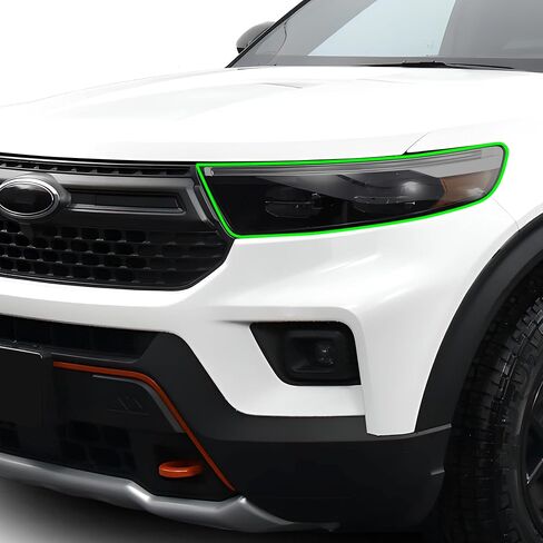 BOGAR TECH DESIGNS Precut For Ford Explorer 2020-2024 Full Headlight Head Light Tint Kit, Light Smoke in Saudi Arabia