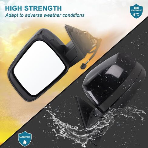 Left Driver Side Mirror Compatible With 2011-2016 Jeep Grand Cherokee With Manual Folding Power Glass Heated Turn Signal Mirror Memory Chrome Replace#68257941AB(11Pins) in Saudi Arabia
