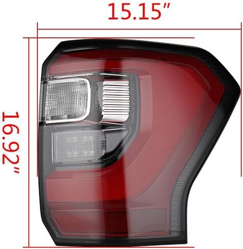 Astra Depot LED Type Tail Light Replacement for 2018-2021 Ford Expedition Brake Reverse Turn Signal Rear Lamp - JL1Z-13404-H, FO2801272 - IP67, Red Clear Lens, Red White Light, Right Passenger Side in Saudi Arabia