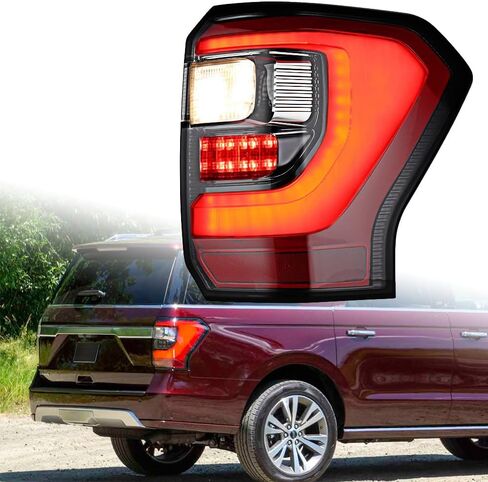 Astra Depot LED Type Tail Light Replacement for 2018-2021 Ford Expedition Brake Reverse Turn Signal Rear Lamp - JL1Z-13404-H, FO2801272 - IP67, Red Clear Lens, Red White Light, Right Passenger Side in Saudi Arabia