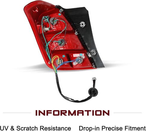 مصباح خلفي JSBOYAT يناسب 2013-2016 Chevy Trax 17-19 Trax LS [نوع الهالوجين] مجموعة الضوء الخلفي الخارجي OE مصباح ذيل الفرامل البديل المباشر LH (جانب السائق الأيسر) in Saudi Arabia