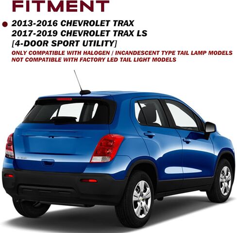 مصباح خلفي JSBOYAT يناسب 2013-2016 Chevy Trax 17-19 Trax LS [نوع الهالوجين] مجموعة الضوء الخلفي الخارجي OE مصباح ذيل الفرامل البديل المباشر LH (جانب السائق الأيسر) in Saudi Arabia