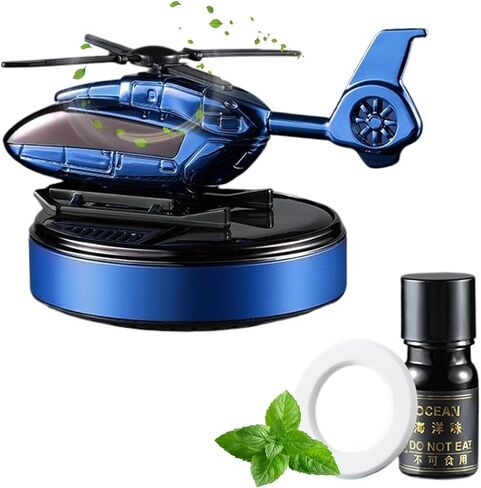 Solar Power Air Freshener for Car, Helicopter Aromatherapy Solar Energy Rotating Fragrance for Dashboard, Automotive Interior Decoration Purifiers, Fresheners Diffusers for Essential Oils(Green Camouf in Saudi Arabia