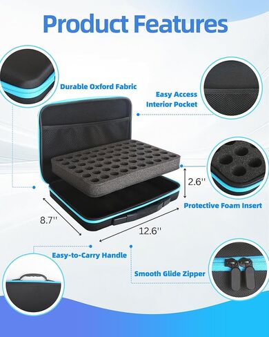 60 فتحة حامل قارورة أنسولين 10 مل، منظم تخزين حافظة الببتيد وواقي للثلاجة والسفر، يناسب قوارير قياسية 10 مل، هدية لمرضى السكر in Kuwait