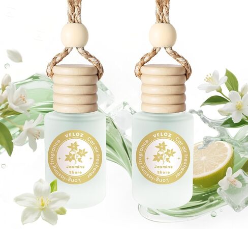 معطر هواء معلق للسيارة من فيلوز - رائحة صندل ناعمة تدوم طويلاً، موزع روائح الزيوت العطرية للسيارة بدون ميثيل كاربيتول وهيكسيلين جلايكول in Kuwait