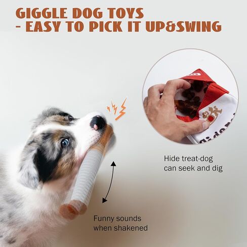 Nocciola Funny Squeaky Cigarette Dog Toys, Interactive Entertainment Plush Stuffed Pet Chew Supplies for Small Medium Breed, Outdoor Boredom Mental Stimulation Dog Accessories Boy, Dog Lover Gifts in Kuwait