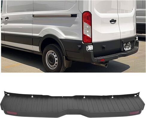 HECASA Rear Bumper Step Cover Compatible with 2015-2024 Ford Transit with Trailer Hitch Bumper Step Plate Panel Plastic (PC) Black Fit Low Roof Vans in Saudi Arabia