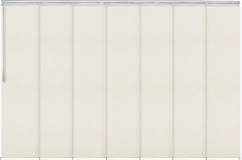 Web 7-Panel Single Rail White Panel Track Extendable 110"-153" W x 94" H, Panel Width 23.5" in Saudi Arabia