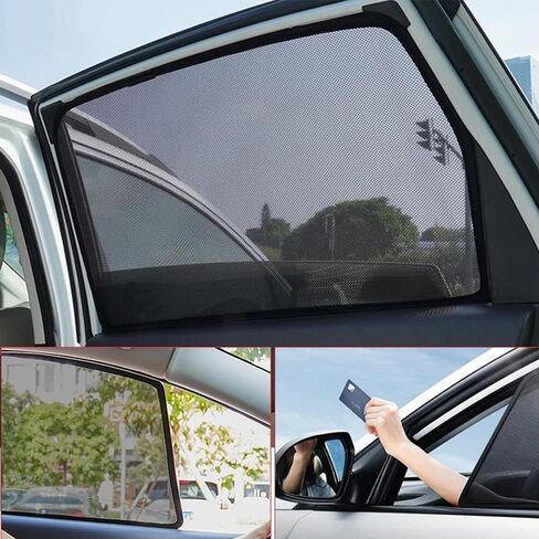 for BMW IX 2021 2022 2023 2024 2025 snap-on Car Sun Shade,Car Window Shade Blinds Covers Breathable Mesh for Side Rear Full Window,C 2 Rear Windows in Saudi Arabia