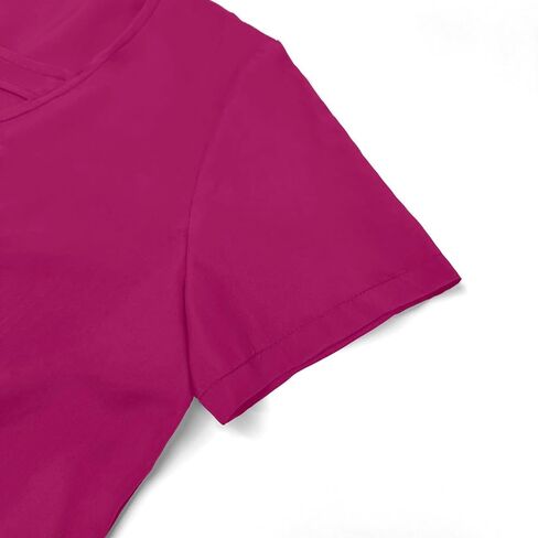 VIAOLI Scrubs Set جيوب متعددة برقبة على شكل حرف V وبنطلون فرك برباط - طقم فرك نسائي طبي موحد in Kuwait