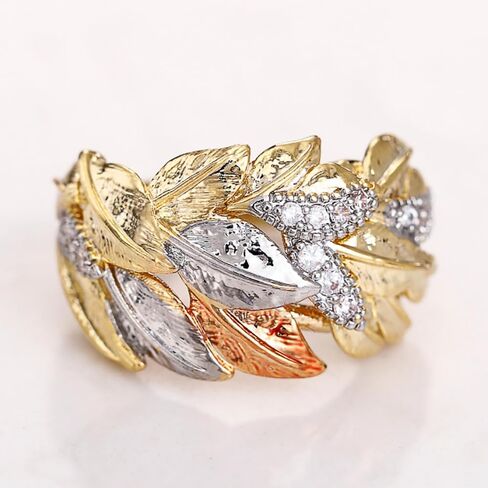 Fashion 3-Tone Bright Cubic Zirconia for Women Statement Jewelry for Engagement Party in Saudi Arabia