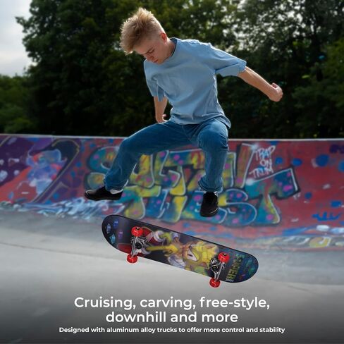Barbie - 31" Lenticular Skateboard with Pro Trucks, Full Grip Tape, 9-Ply Maple Deck, Ideal for All Experience Levels in Saudi Arabia