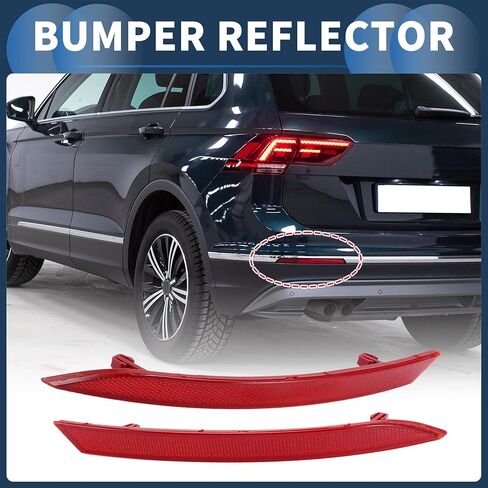 Bumper Reflector Rear Left Right Bumper Reflector Side Marker No.3C8945105B/3C8945106B for Volkswagen CC 2008-2012 Plastic Red Durable in Saudi Arabia