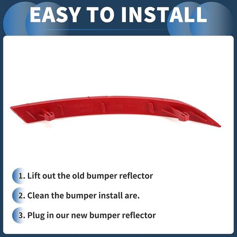 Bumper Reflector Rear Left Right Bumper Reflector Side Marker No.3C8945105B/3C8945106B for Volkswagen CC 2008-2012 Plastic Red Durable in Saudi Arabia
