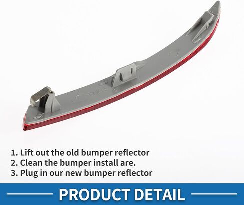 Bumper Reflector Rear Left Bumper Reflector Side Marker for BMW 528i 2012-2016 ABS Red in Saudi Arabia