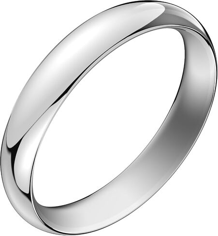 Titanium steel metal ring, simple for daily wear by both men and women, with a dome shaped high polished wedding ring that fits comfortably in sizes 6, 7, 8, 9, 10, and 11 in Saudi Arabia